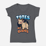 Totes McGlutes-Womens-V-Neck-Tee-Boggs Nicolas