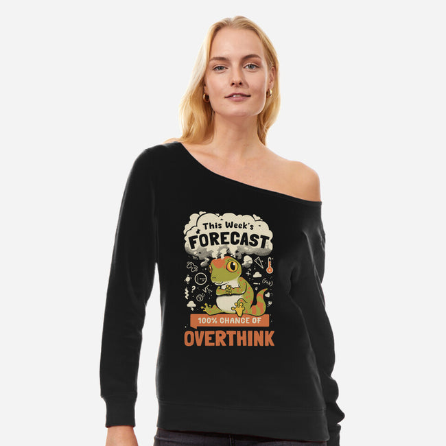 100% Chance Of Overthink-Womens-Off Shoulder-Sweatshirt-Heyra Vieira