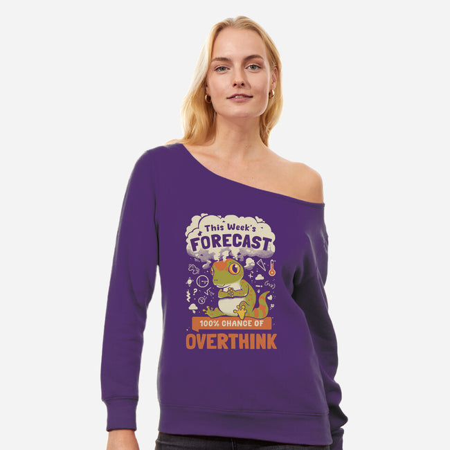 100% Chance Of Overthink-Womens-Off Shoulder-Sweatshirt-Heyra Vieira