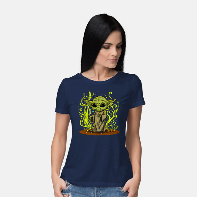 Grogu's Garden-Womens-Basic-Tee-kharmazero