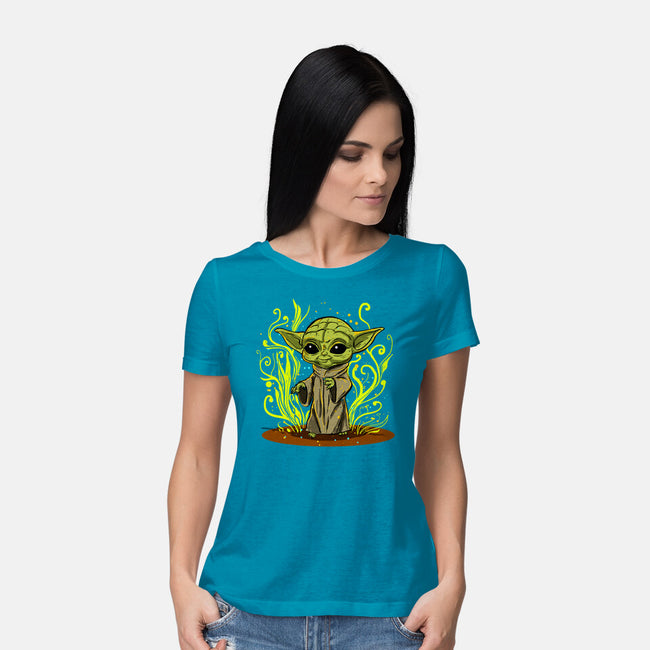 Grogu's Garden-Womens-Basic-Tee-kharmazero