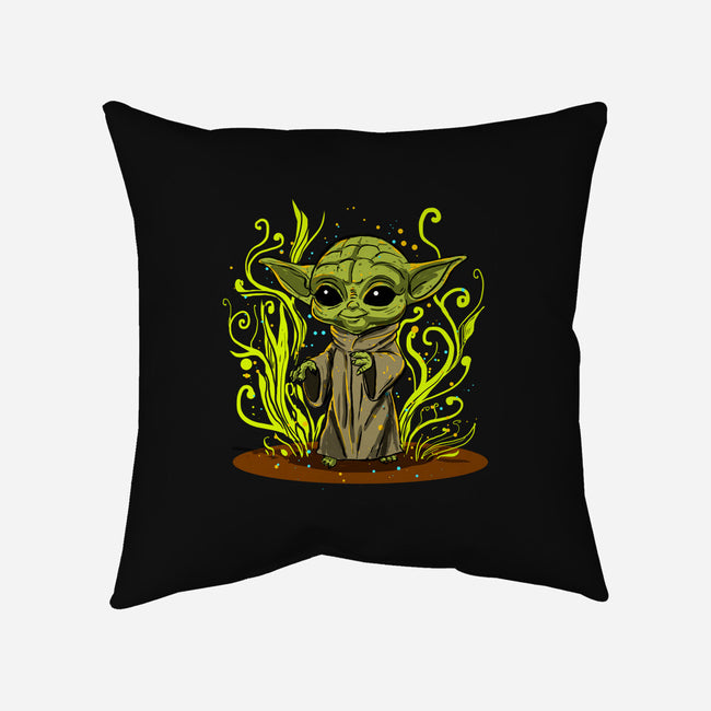 Grogu's Garden-None-Removable Cover-Throw Pillow-kharmazero