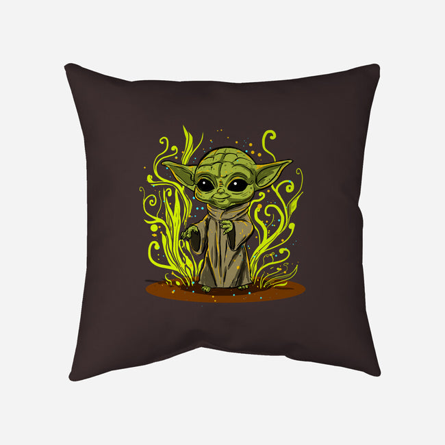 Grogu's Garden-None-Removable Cover-Throw Pillow-kharmazero