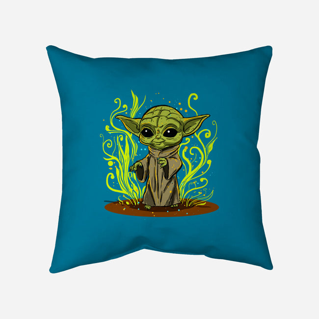 Grogu's Garden-None-Removable Cover-Throw Pillow-kharmazero