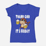 Friday Monkey-Womens-V-Neck-Tee-fanfabio