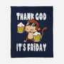 Friday Monkey-None-Fleece-Blanket-fanfabio