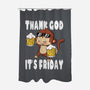 Friday Monkey-None-Polyester-Shower Curtain-fanfabio