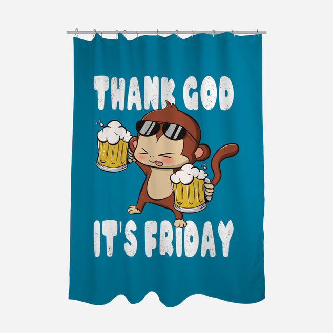 Friday Monkey-None-Polyester-Shower Curtain-fanfabio