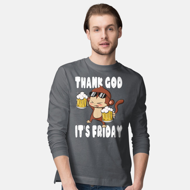 Friday Monkey-Mens-Long Sleeved-Tee-fanfabio