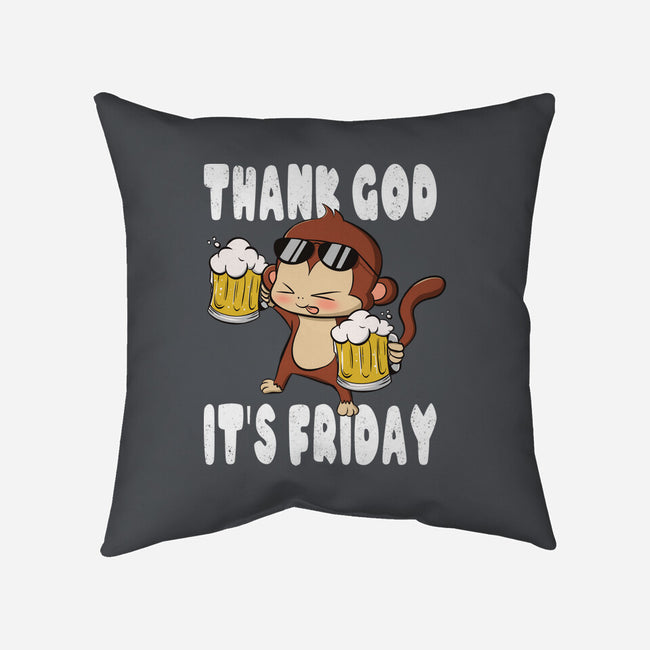 Friday Monkey-None-Removable Cover-Throw Pillow-fanfabio