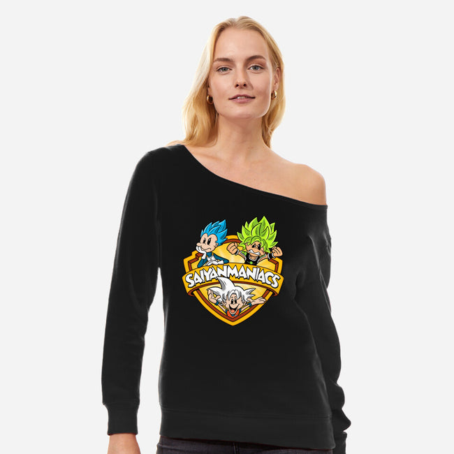 Saiyanmaniacs-Womens-Off Shoulder-Sweatshirt-Barbadifuoco