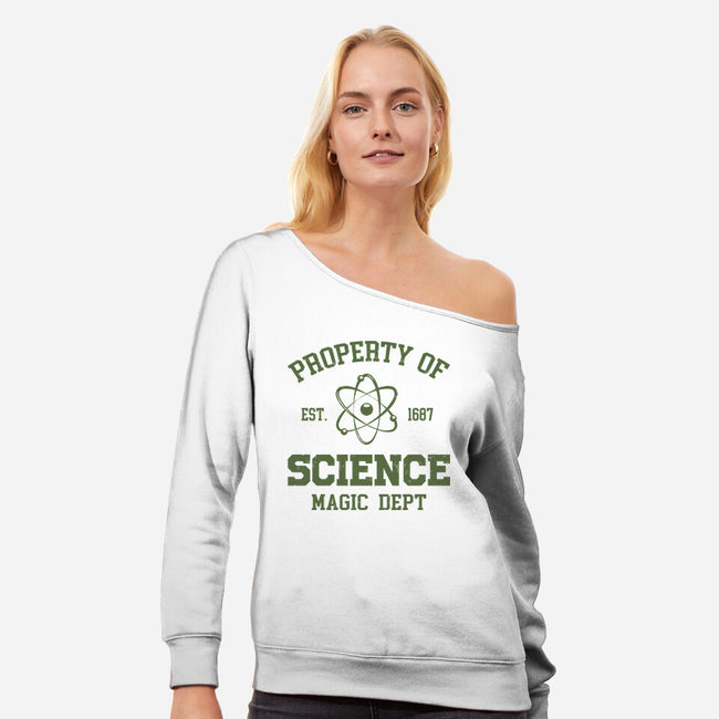 Property Of Science-Womens-Off Shoulder-Sweatshirt-Melonseta