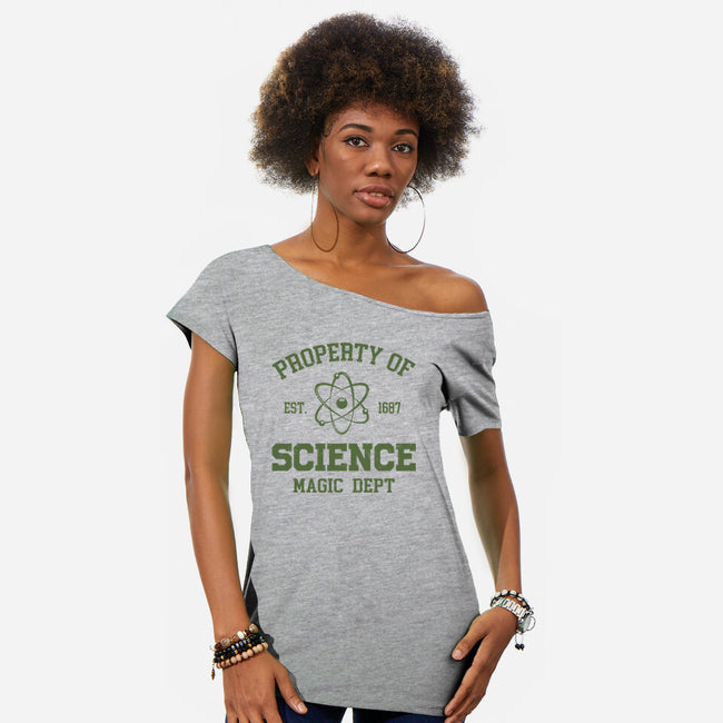 Property Of Science-Womens-Off Shoulder-Tee-Melonseta