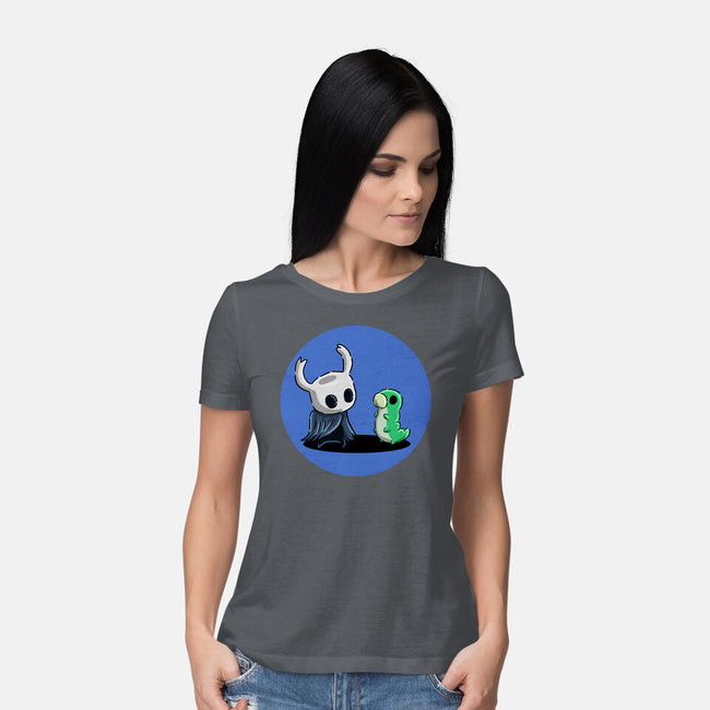 My Worm Friend-Womens-Basic-Tee-nickzzarto