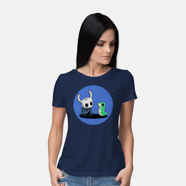 My Worm Friend-Womens-Basic-Tee-nickzzarto