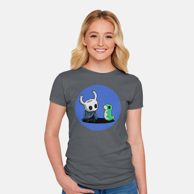 My Worm Friend-Womens-Fitted-Tee-nickzzarto