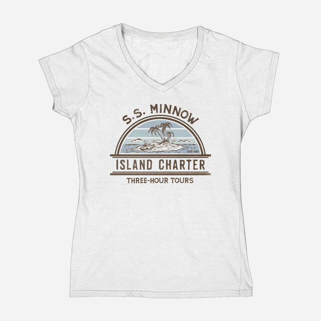 Three-Hour Tours-Womens-V-Neck-Tee-kg07