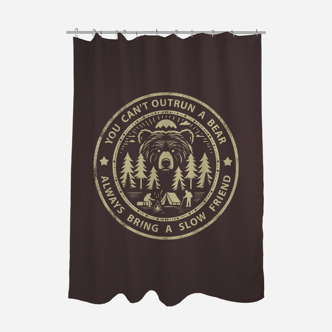 You Can't Outrun A Bear-None-Polyester-Shower Curtain-BridgeWalker