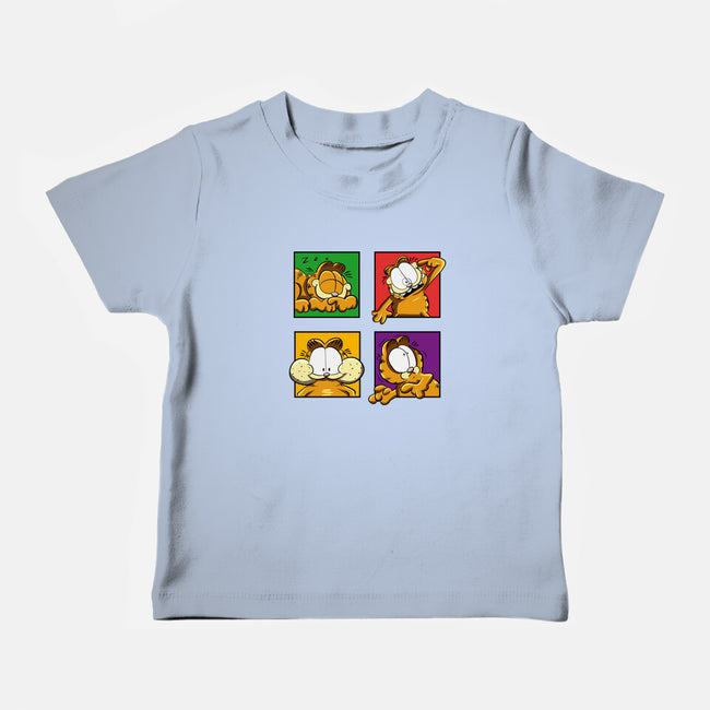 Orange Cat Emotions-Baby-Basic-Tee-nickzzarto