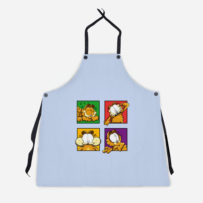 Orange Cat Emotions-Unisex-Kitchen-Apron-nickzzarto