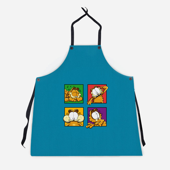 Orange Cat Emotions-Unisex-Kitchen-Apron-nickzzarto