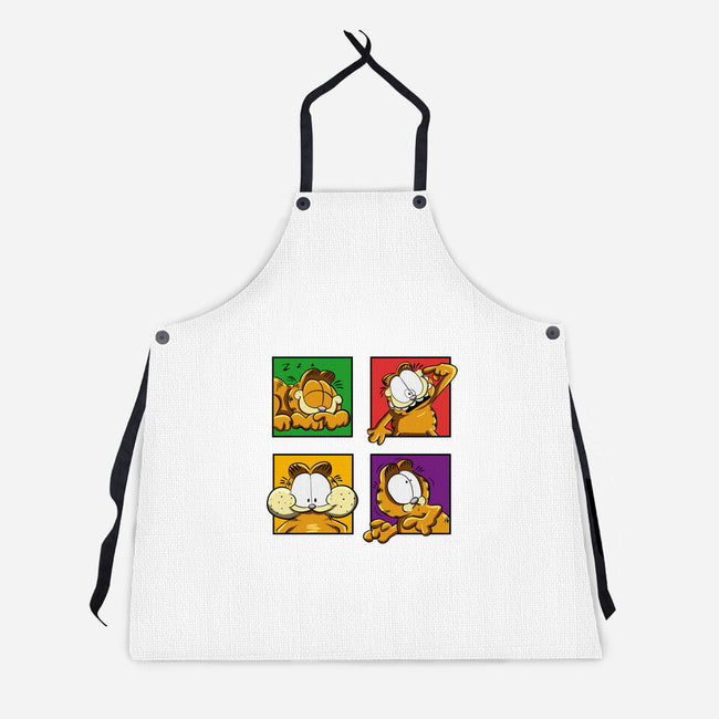 Orange Cat Emotions-Unisex-Kitchen-Apron-nickzzarto