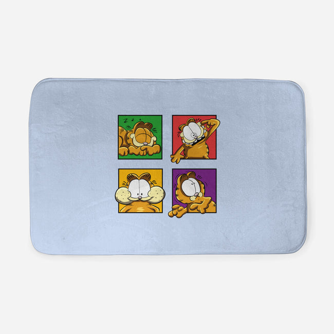 Orange Cat Emotions-None-Memory Foam-Bath Mat-nickzzarto