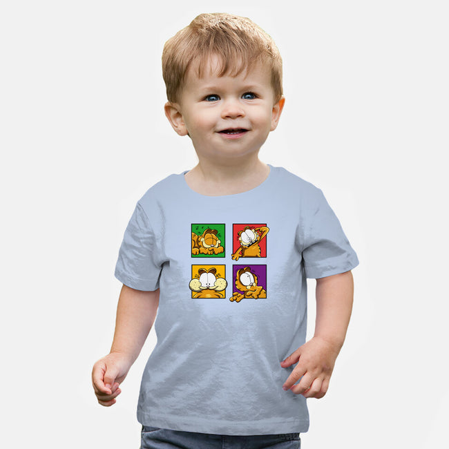 Orange Cat Emotions-Baby-Basic-Tee-nickzzarto