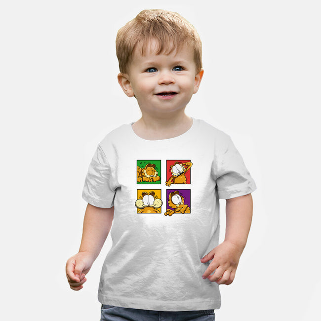 Orange Cat Emotions-Baby-Basic-Tee-nickzzarto