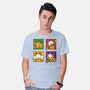 Orange Cat Emotions-Mens-Basic-Tee-nickzzarto