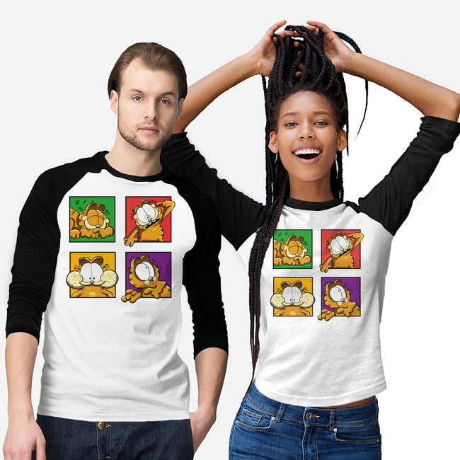 Orange Cat Emotions-Unisex-Baseball-Tee-nickzzarto