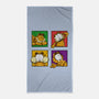 Orange Cat Emotions-None-Beach-Towel-nickzzarto