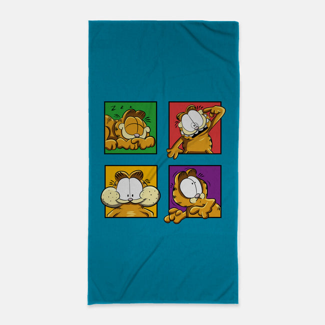 Orange Cat Emotions-None-Beach-Towel-nickzzarto