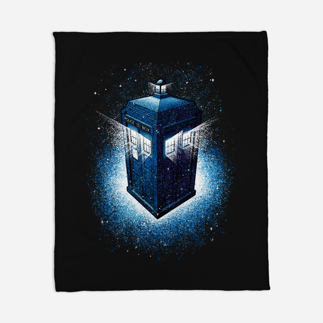 Tardis Splash-None-Fleece-Blanket-Tronyx79