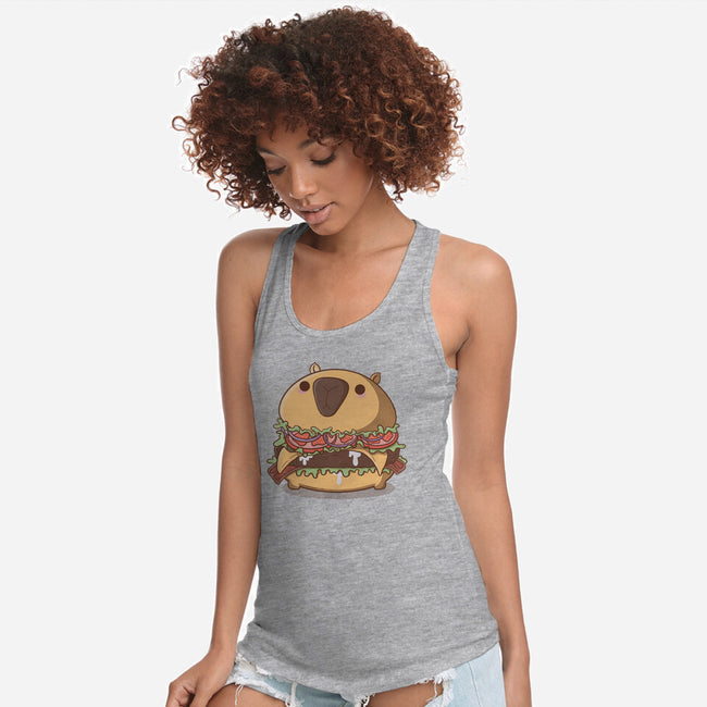 Capyburger-Womens-Racerback-Tank-Claudia