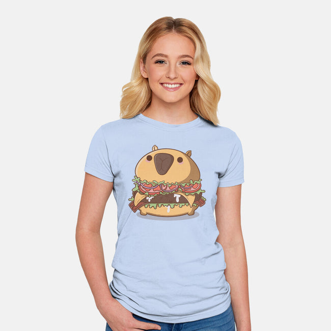 Capyburger-Womens-Fitted-Tee-Claudia