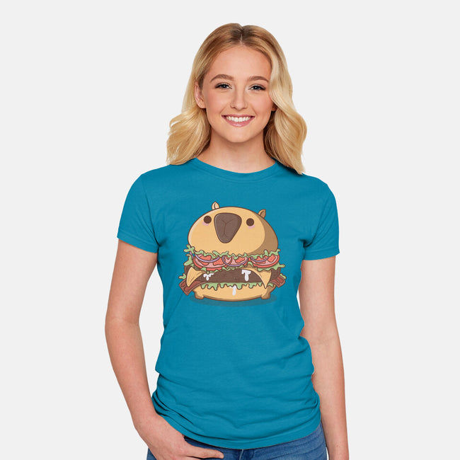 Capyburger-Womens-Fitted-Tee-Claudia