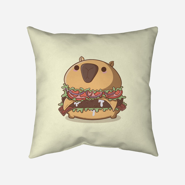 Capyburger-None-Removable Cover-Throw Pillow-Claudia