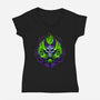 The Witch Skull-Womens-V-Neck-Tee-daobiwan