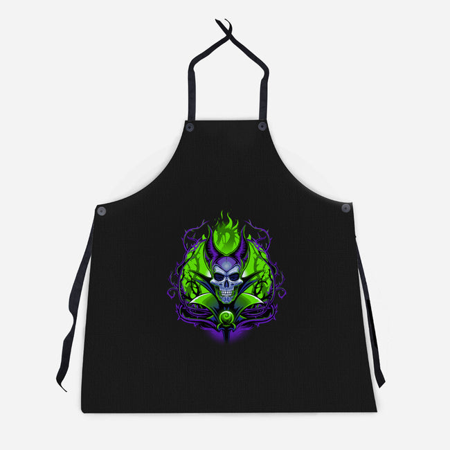 The Witch Skull-Unisex-Kitchen-Apron-daobiwan