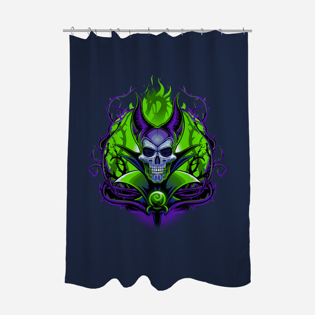 The Witch Skull-None-Polyester-Shower Curtain-daobiwan