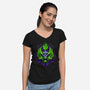 The Witch Skull-Womens-V-Neck-Tee-daobiwan