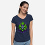 The Witch Skull-Womens-V-Neck-Tee-daobiwan