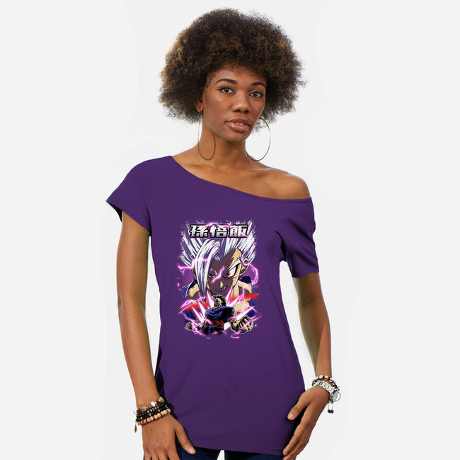 The Warrior Beast-Womens-Off Shoulder-Tee-Diego Oliver