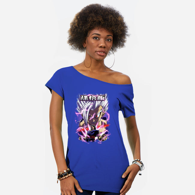 The Warrior Beast-Womens-Off Shoulder-Tee-Diego Oliver