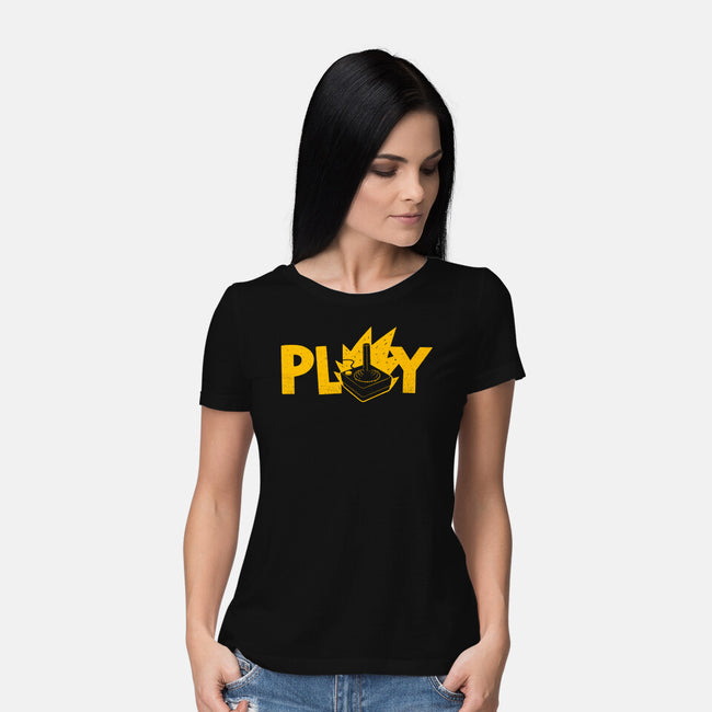 Flaming JoyStick-Womens-Basic-Tee-Getsousa!