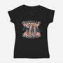 Socially Exhausted-Womens-V-Neck-Tee-momma_gorilla