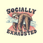 Socially Exhausted-None-Glossy-Sticker-momma_gorilla