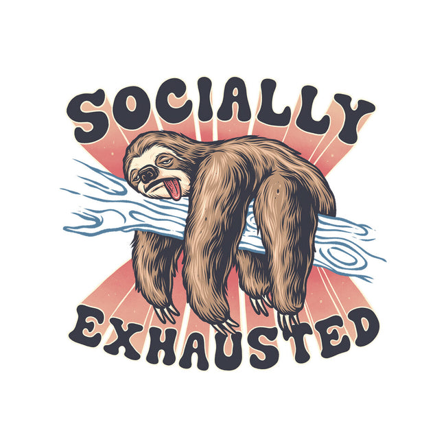 Socially Exhausted-None-Polyester-Shower Curtain-momma_gorilla