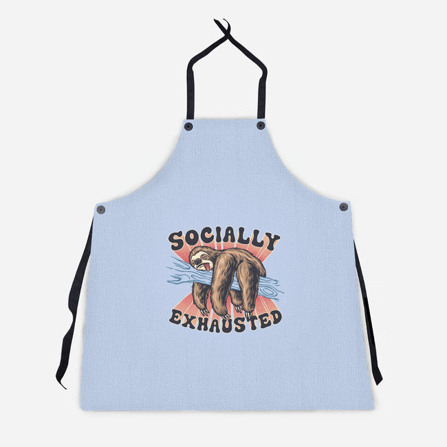 Socially Exhausted-Unisex-Kitchen-Apron-momma_gorilla